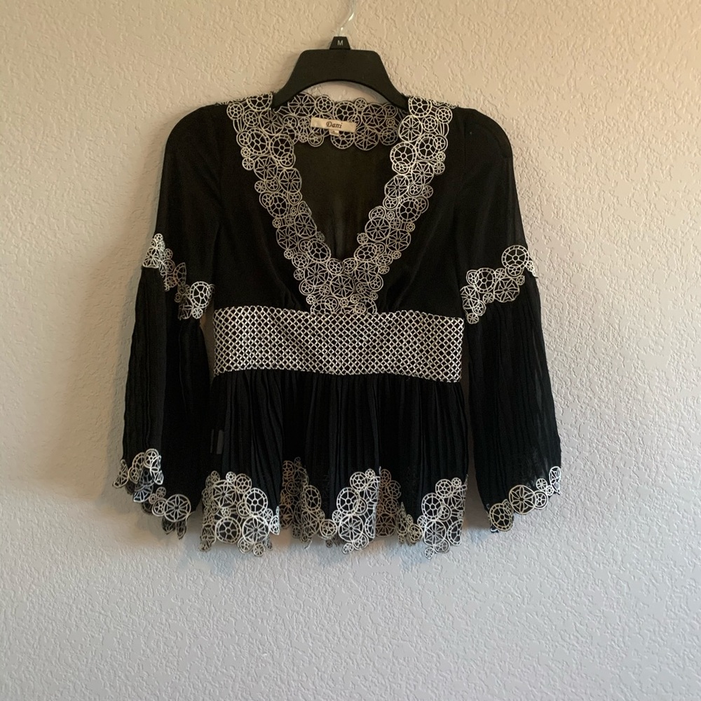 Blouse Black and white S pre-owned